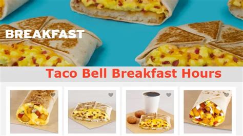 taco bell serves breakfast until|taco bell menu breakfast hours.